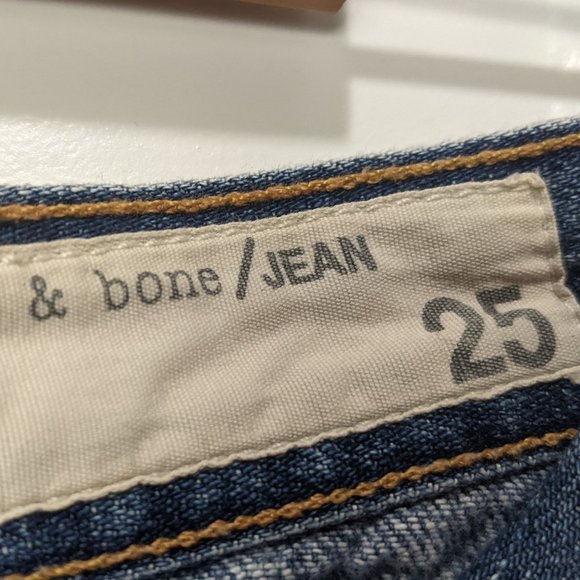 rag & bone Jean Shorts with Unfinished Hem and Zipper Details - Picture 3 of 3